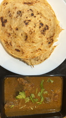 Parotta ( 2 pieces) with chicken curry
